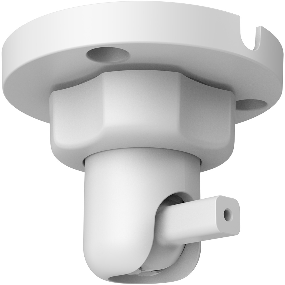 Dahua Halterung für Bewegungsmelder aus Metall und Kunststoff, weiß, schräge Ansicht nach rechts zur flexiblen Montage