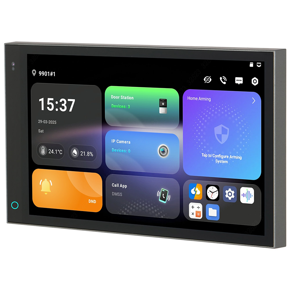 7" 2-Draht-IP-Monitor, Touch-Screen, schwarz