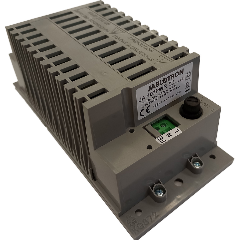 Jablotron JA-107PWRB Ersatz-Netzteil mit Kühlrippen und Anschlussklemmen