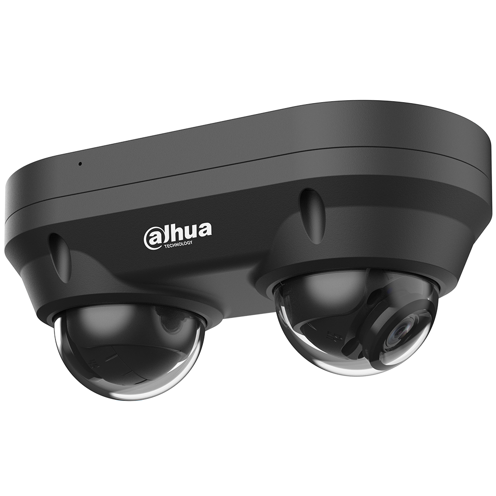 IP-Dual-Head-Dome-Kamera, 2x 4 MP, 2,8 mm, IR 30 m, IP67, IK10, schwarz