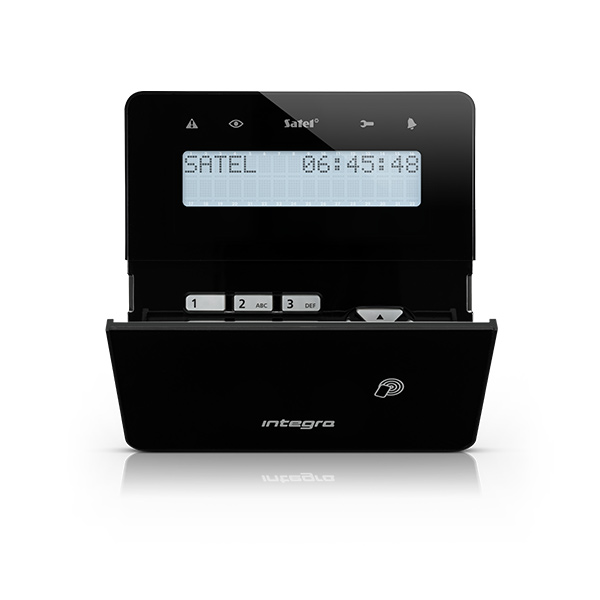 Satel Integra Bedienteil mit Leser, schwarz, INT-KLFR-B-1