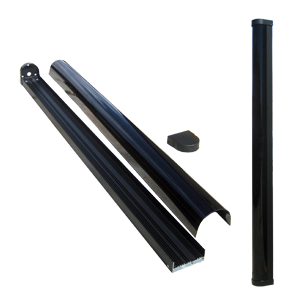 Schiebetür Beschlag, Teleskop-Rahmen, Glastürführung, Aluminiumprofil, Reinigungsklappe