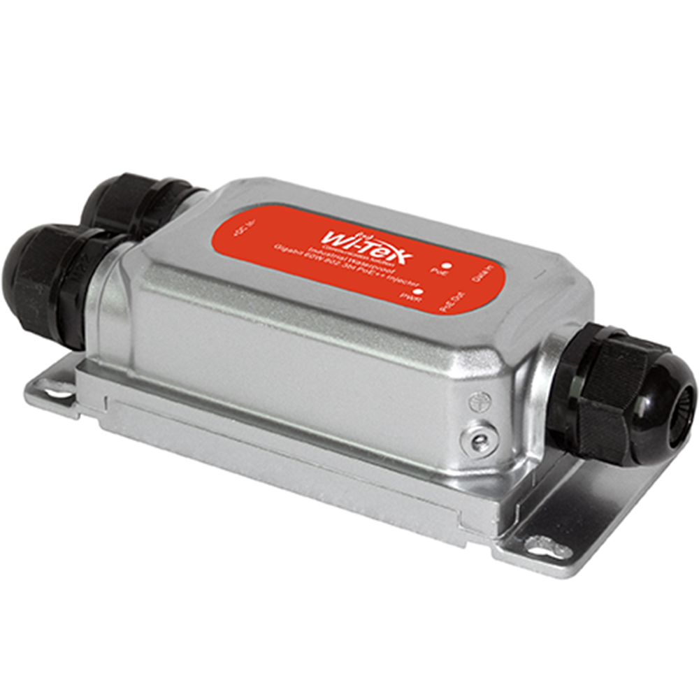 Wi-Tek PoE-Injektor, 2 Ports, 60 W, silber, Desktop, Wand-1