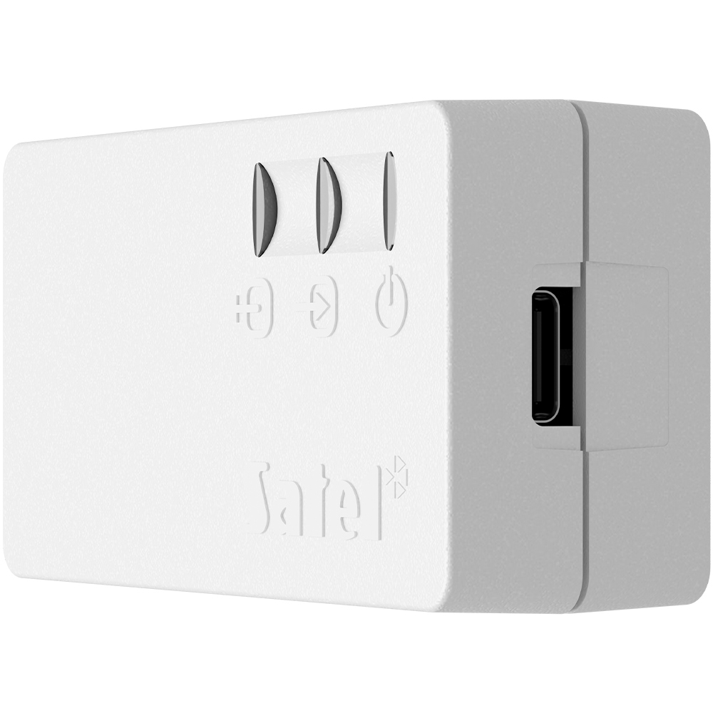 eckiger, weißer USB-RS485-Konverter mit unbeleuchteten LED und USB-Eingang