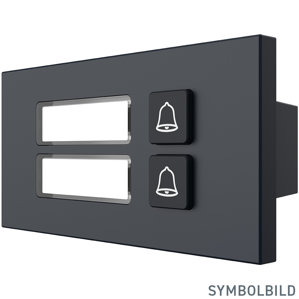 Türklingel, Beleuchtetes Panel, Zweifachknopf, Glocke Piktogramm, Symbolbild