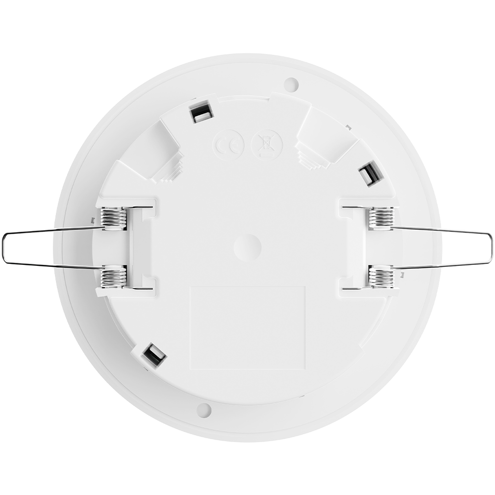Rückseite mit Unterputzmontageklemmen vom Funk-Dual-PIR/MW-Melder in weiß