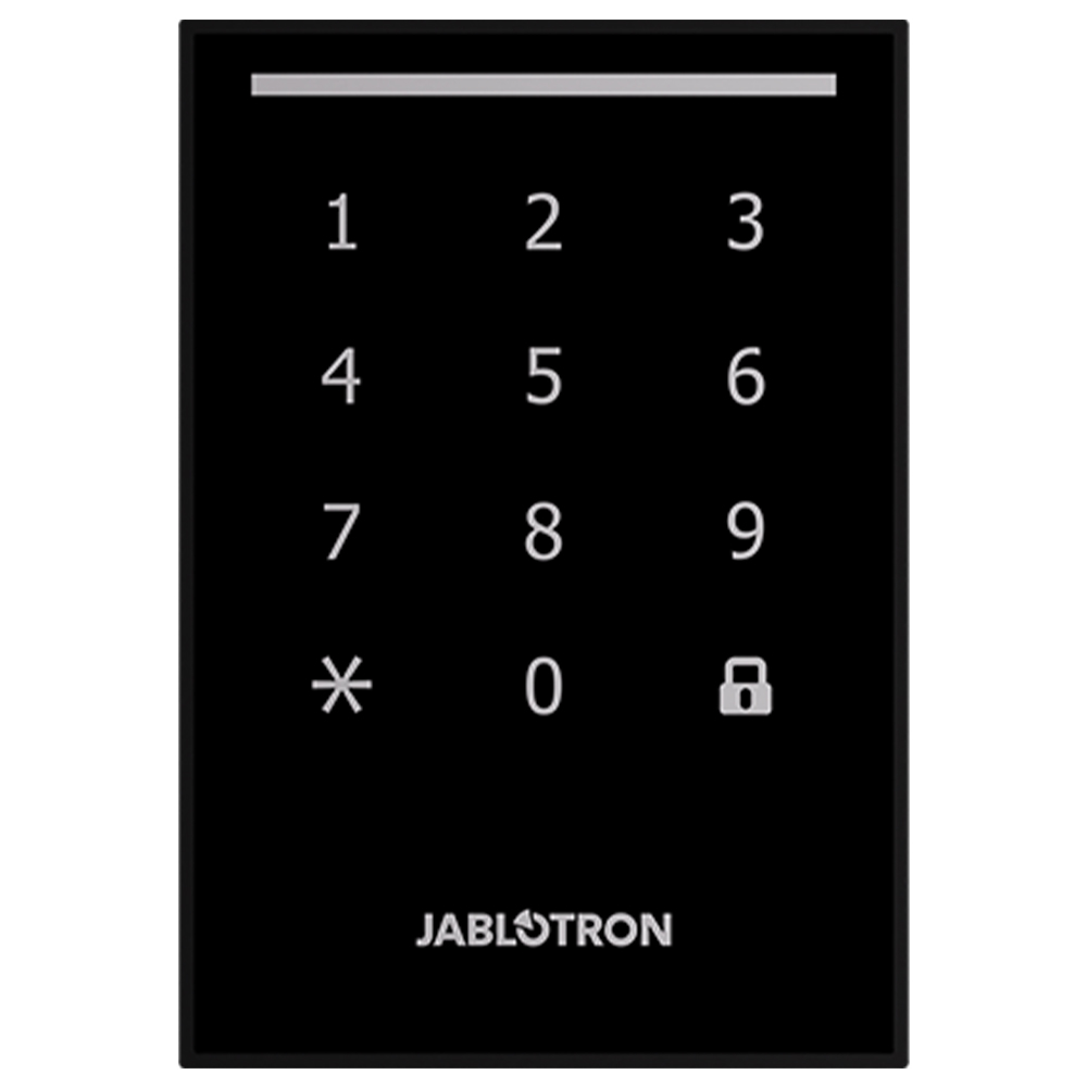 Jablotron BUS-Codetastatur mit RFID- und MIFARE-Leser, Outdoor, schwarz