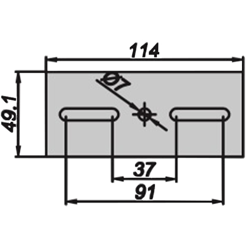 Haltestange gewinkelt, Ø38mm, 200x1000mm, weiß-3