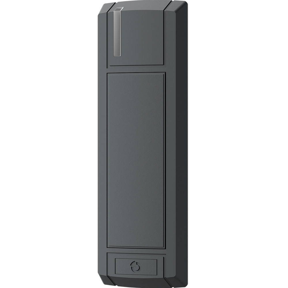 Jablotron BUS-Lesegerät für Außenbereich, NFC/MIFARE 13,56 MHz, anthrazit, Frontansicht