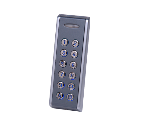 Schmaler Tastaturleser mit Hintergrundbeleuchtung, standalone, mattgrau