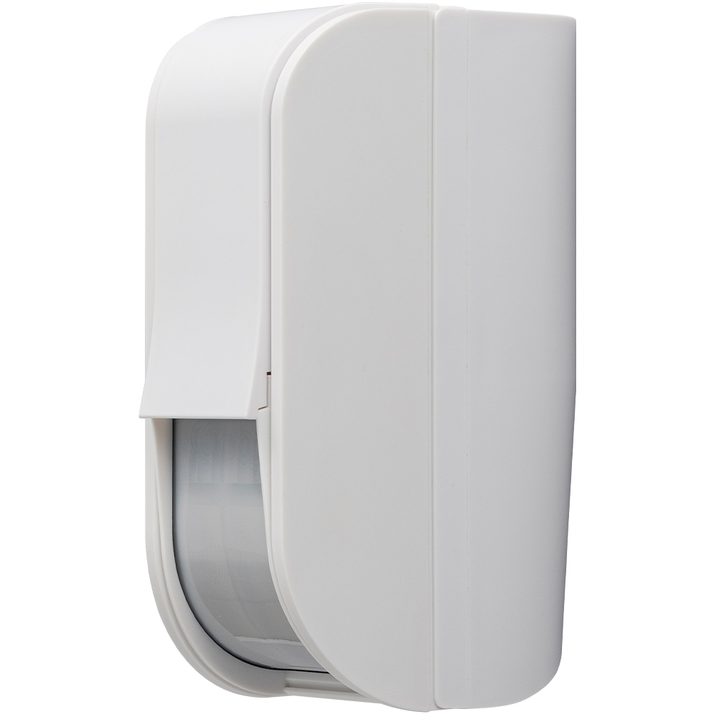 Bewegungsmelder, Alarmsensor, Wandmontage, weiße Gehäuse, Sensorlichtautomat