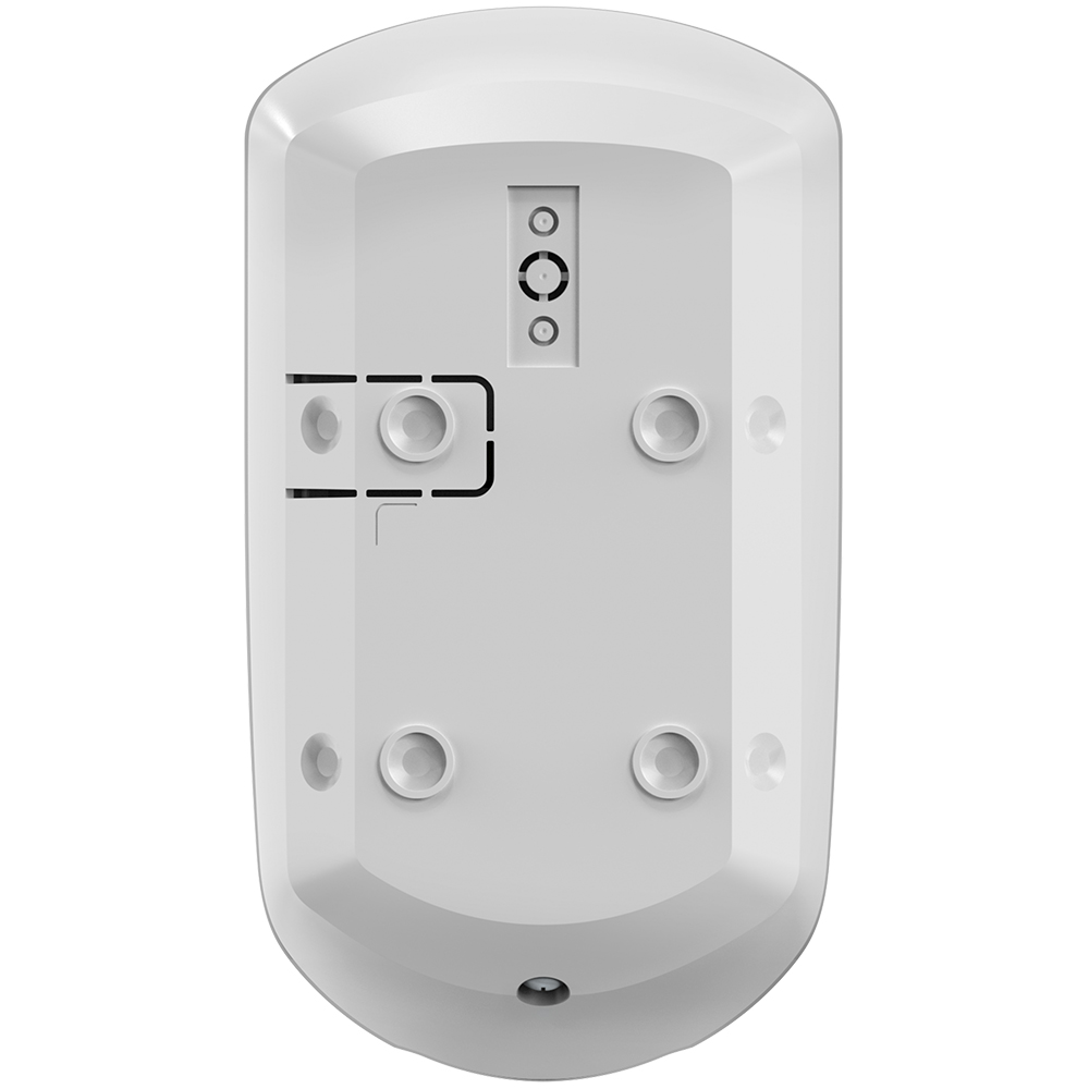 Dahua Funk PIR-Bewegungsmelder mit integrierter Kamera, 12 m/86°, haustierimmun, Rückansicht mit Befestigungspunkten