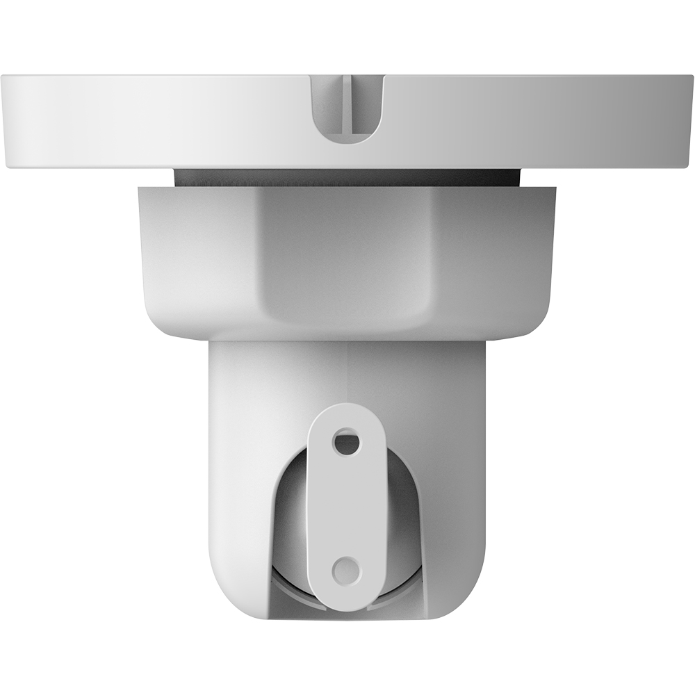 Dahua Halterung für Bewegungsmelder mit Kamera aus Metall und Kunststoff, weiß, schräge frontal Ansicht zur Montage