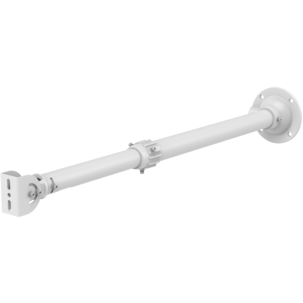 Deckenstangenhalterung, Länge 600 - 940 mm, Metall, Stahl, weiß