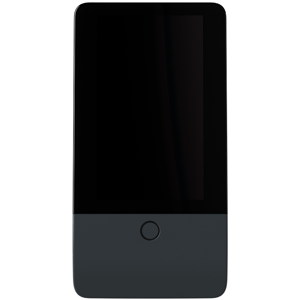 Jablotron 5" Funk-Touchbedienteil NATUS, anthrazit, Frontansicht