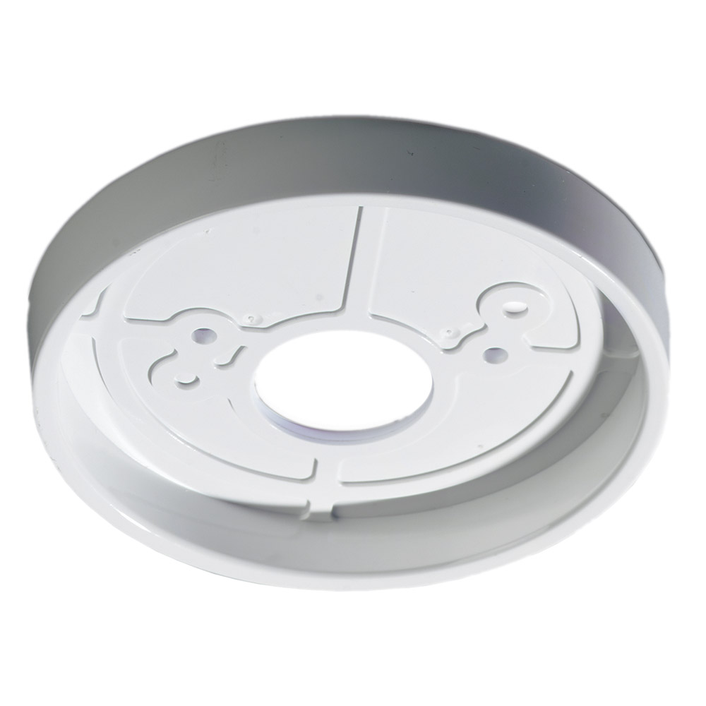 Schutz-Montagesockelzusatz für Melder der Serie 950/990 in weißer Ausführung