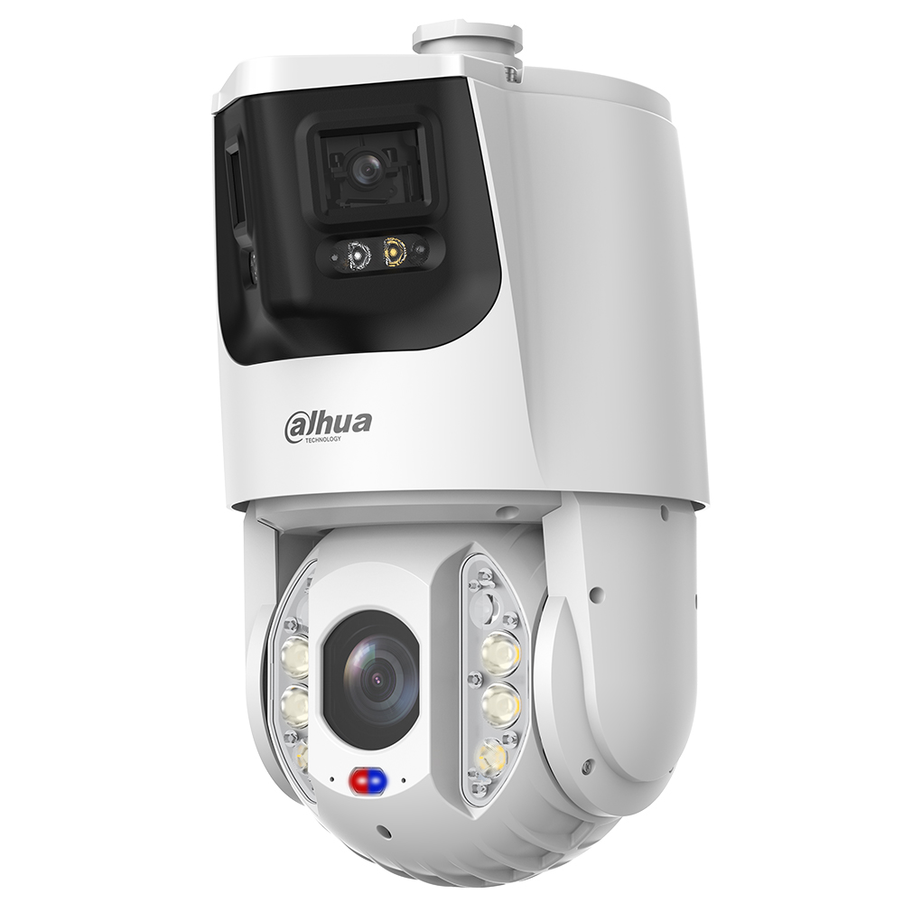 IP-Dual-Lens-Panorama-PTZ-Dome-Kamera, 8/4 MP, 2,8/5 - 125 mm, IR 250 m, IP67, IK10, weiß