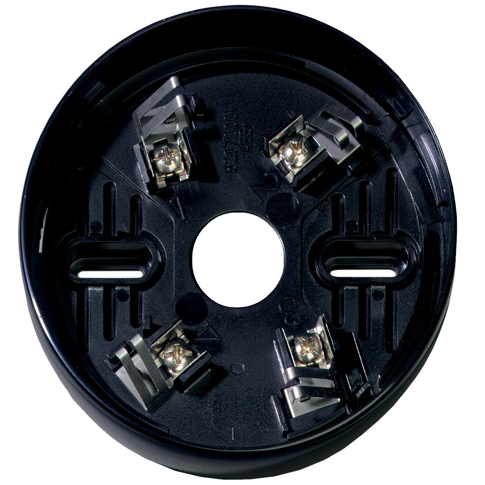 Aritech Universal-Sockel für Rauchmelder der KL700 Serie in schwarzer Ausführung mit Anschlussklemmen