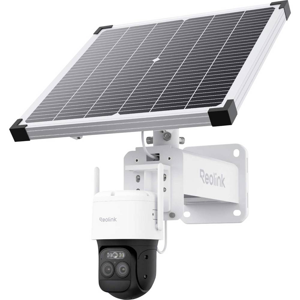 4G IP-PTZ-Dome-Kamera, 4 MP, 2,8/12 mm, IR 30 m, mit Solarpanel, inkl. Akku 12,8 Ah, IP65, NDAA, weiß