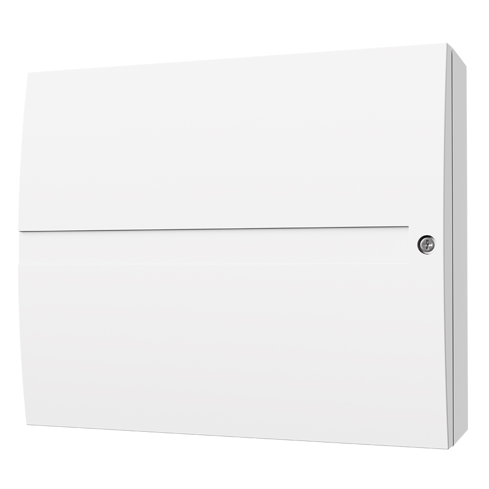 JA-103K-7Ah Jablotron Alarmzentrale Bus/Funk, geschlossenes Gehäuse, Frontansicht mit LAN