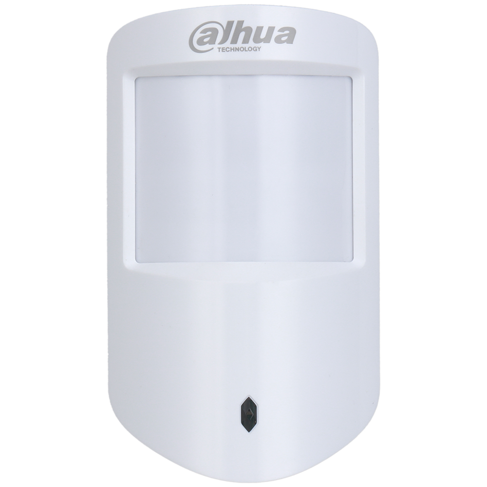 Dahua Funk Dual-MW/PIR-Bewegungsmelder, 12 m/90°, 868–868,6 MHz, haustierimmun, Frontansicht in Weiß