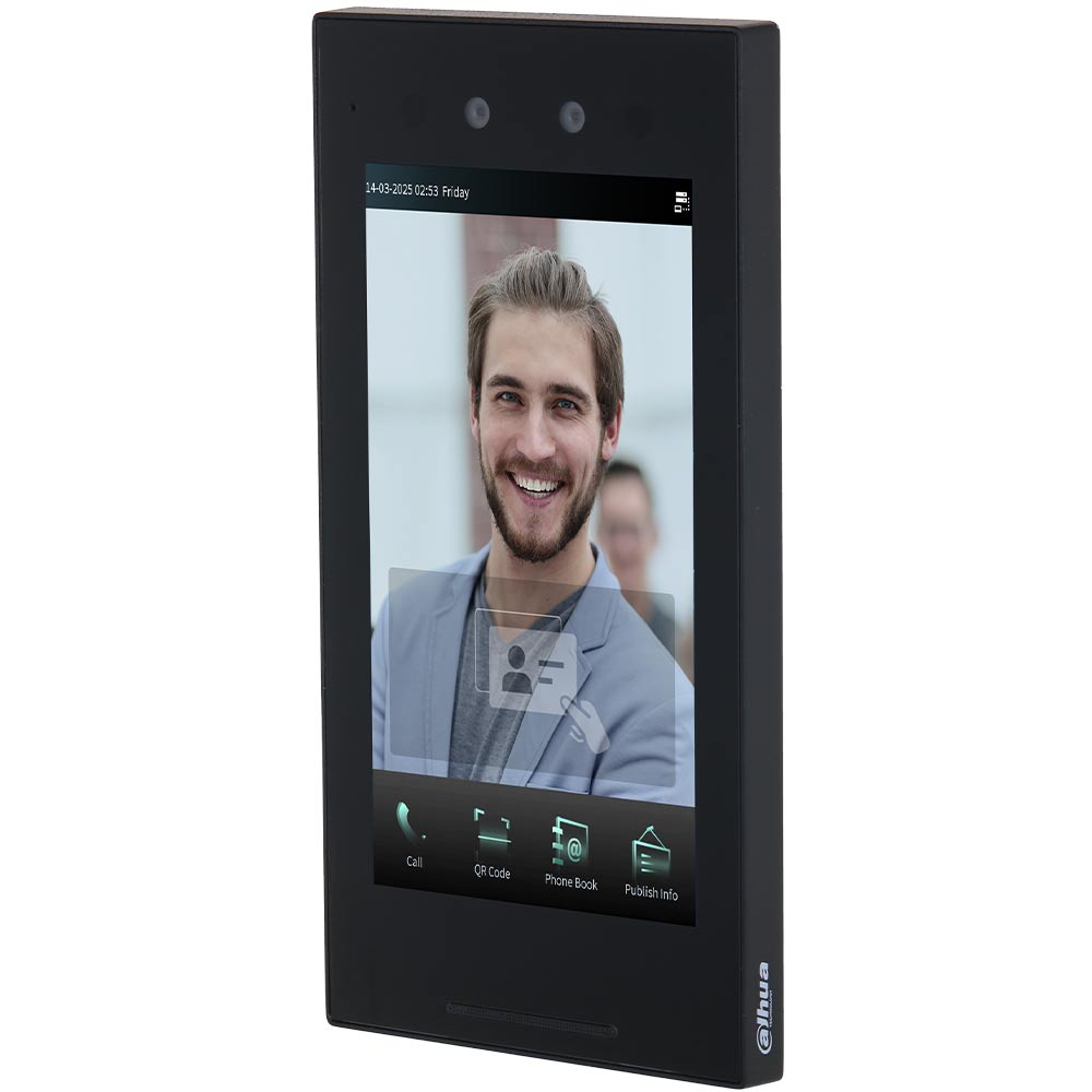 IP-Video-Türsprechstelle mit Gesichtserkennung und Kartenleser, 7" Touch-Screen, 2 MP, IP65, schwarz