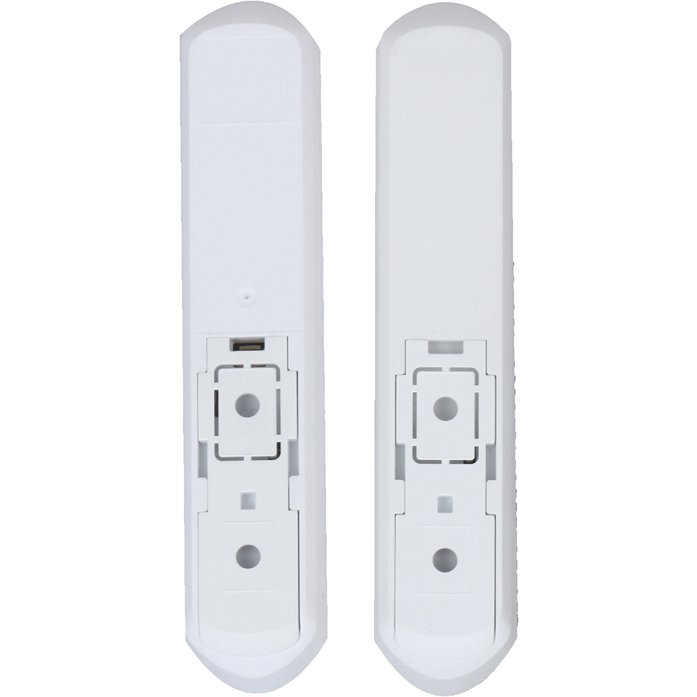 Rückseite eines Dahua Funk-Türmagnetkontakts, 868–868,6 MHz, weiß, mit Befestigungspunkten zur Tür- und Fensterüberwachung