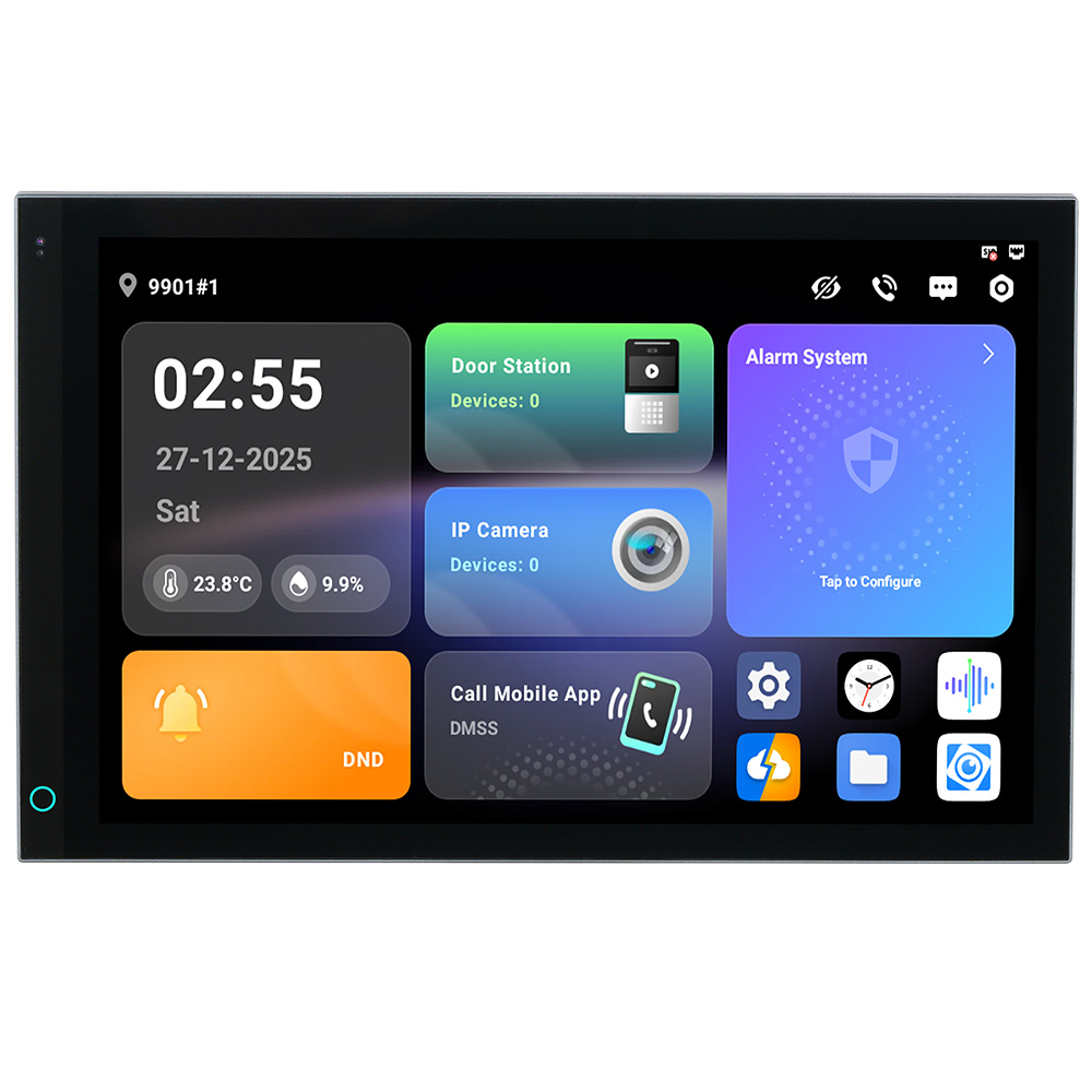 10,1" 2-Draht-IP-Monitor, Touch-Screen, schwarz