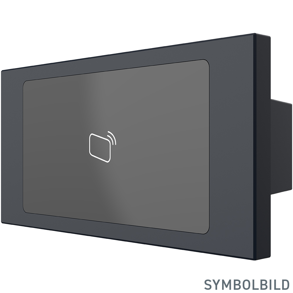 kontaktlos, Kartenlesegerät, Touchpanel, Grau, Symboldarstellung