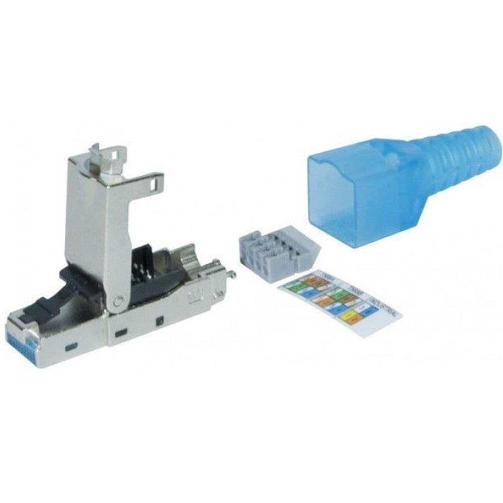 RJ45-Stecker Ansicht der einzelnen Bestandteile
