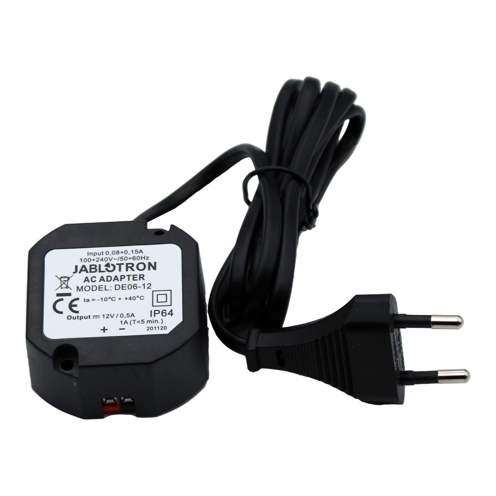 Einbau-Ersatznetzteil 12 VDC/500 mA für AJA-JA151ABASE, mit Eurostecker, schwarz