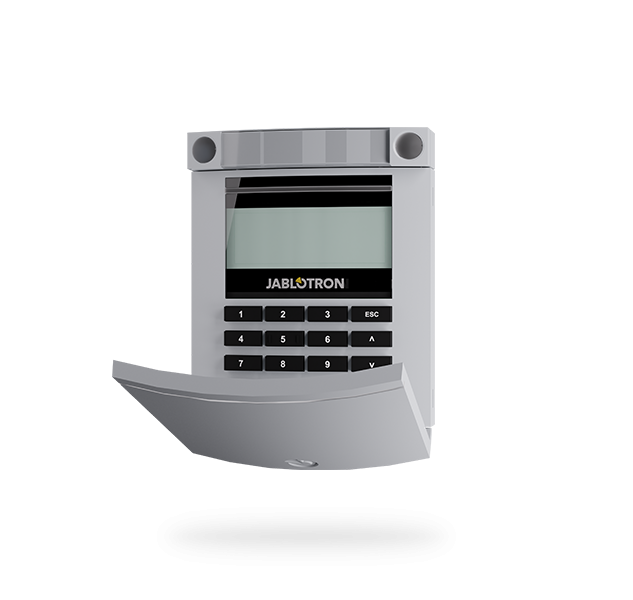 JA-114E-GR Jablotron BUS-Bedienteil mit LCD-Display, Code-Tastatur u. Leser