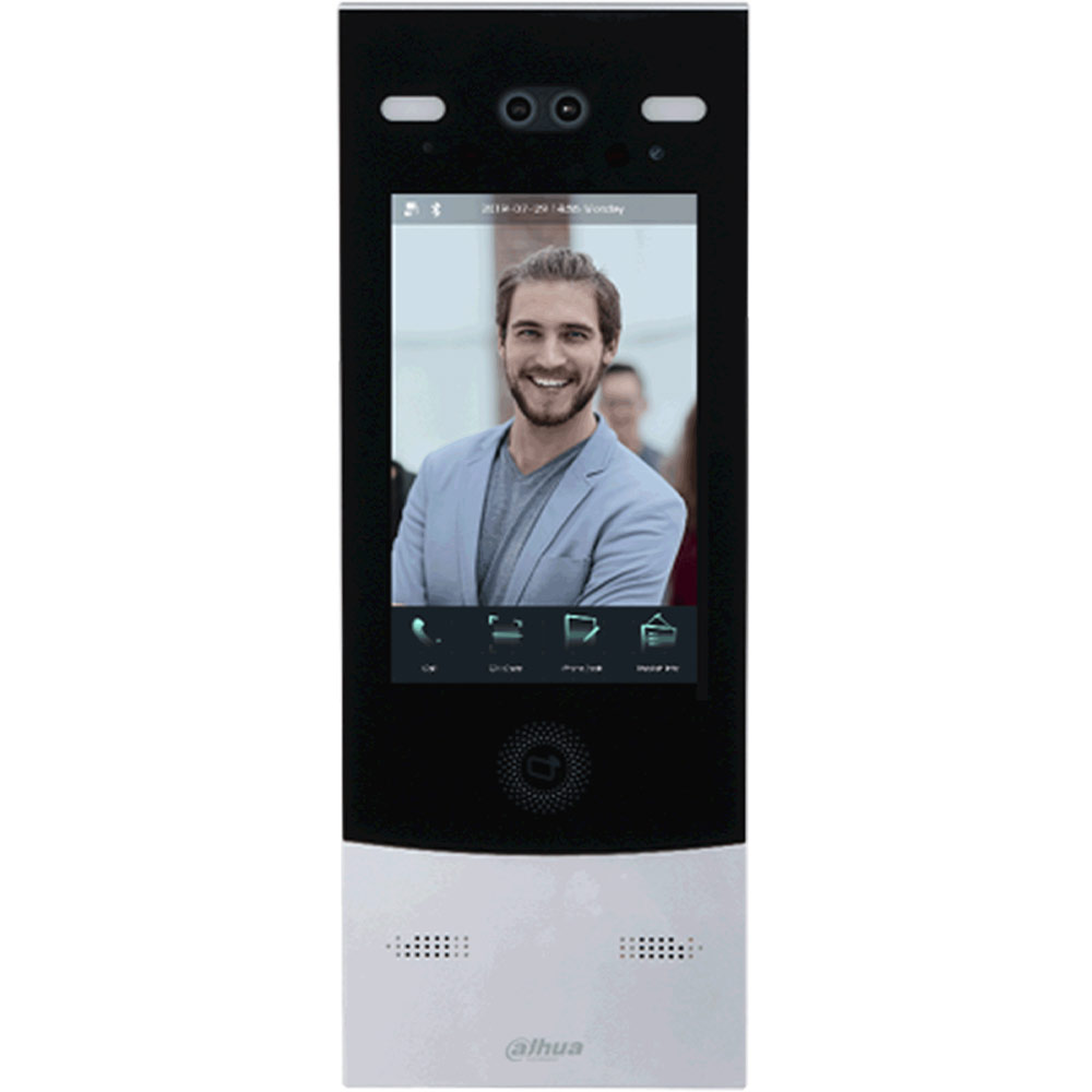 IP-Türsprechstelle mit Kartenleser und Gesichtsidentifikation, 8" Touch-Screen, 2 MP, IP65, silber