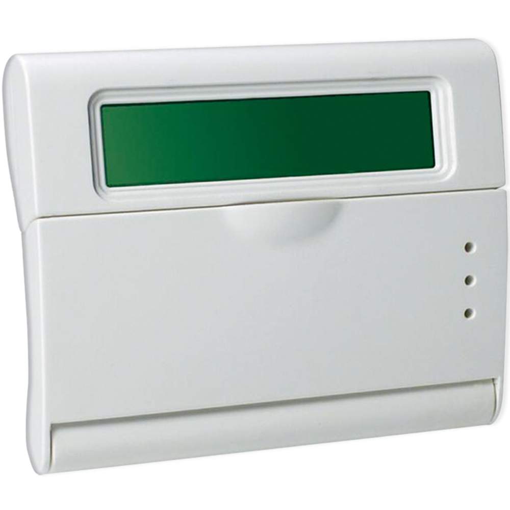 AMC GSM-4G-Wählgerät mit LCD-Display im weißen Gehäuse zur Alarmübertragung und Fernbenachrichtigung