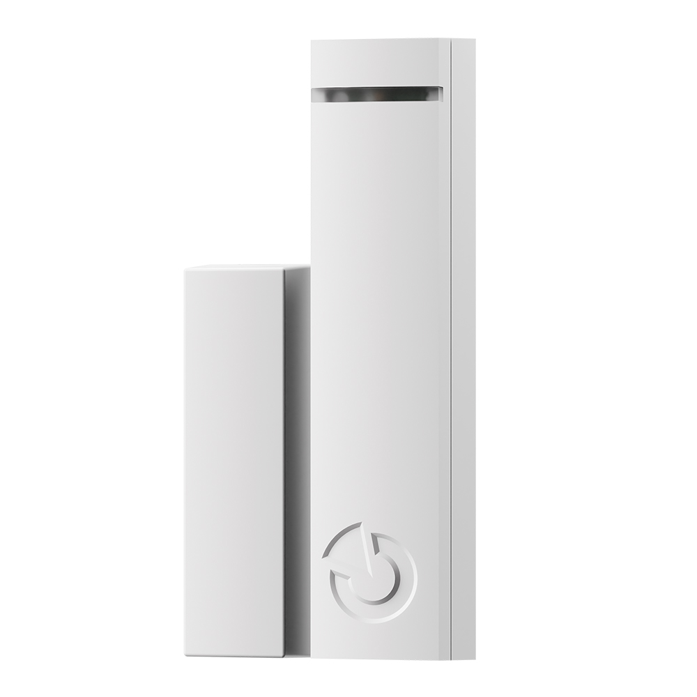 Jablotron Funk-Magnetkontakt, weiß, mit Magnet und Sensor, Frontansicht