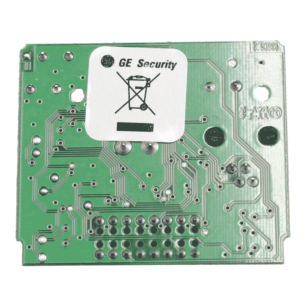 Rückansicht des Sprachmoduls für TD8804 VdS mit Leiterbahnen und Anschlusspunkten