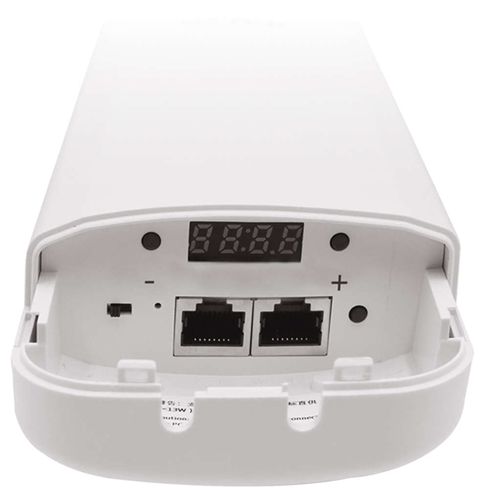 Wi-Tek WLAN Transmitter, 1 Paar, 2 Ports, 5 GHz, 5 km Reichweite, IP65, weiß-2