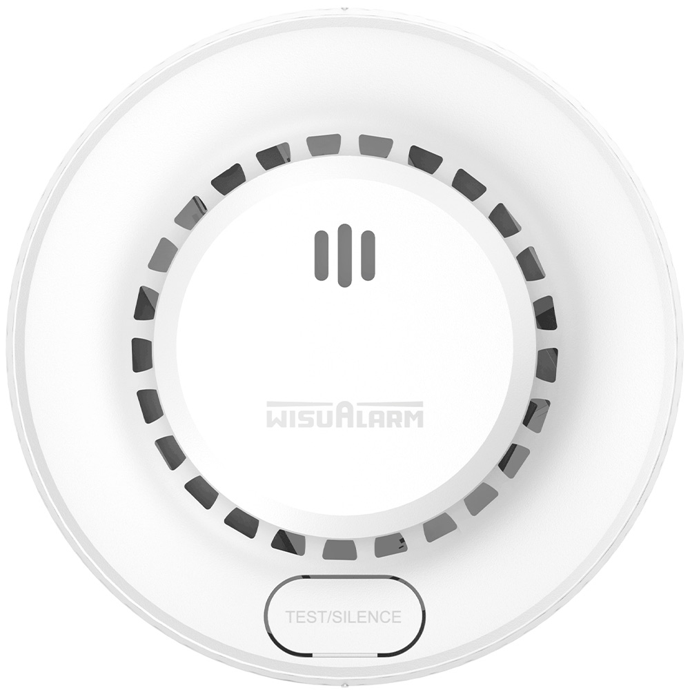 rauchmelder, sensor, runde, weiß, kabellos