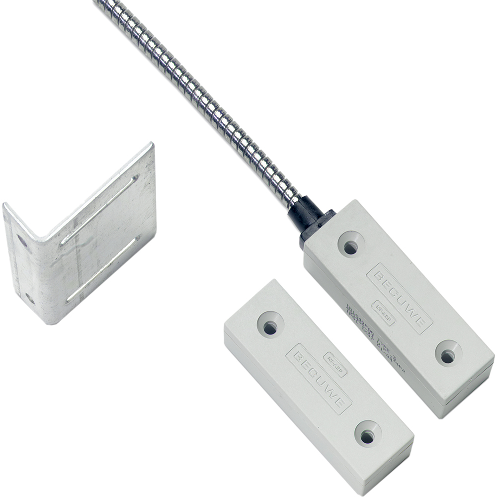 Aritech Magnetkontakt, 0,6 m Kabel, gepanzerte Anschlussleitung, weiß