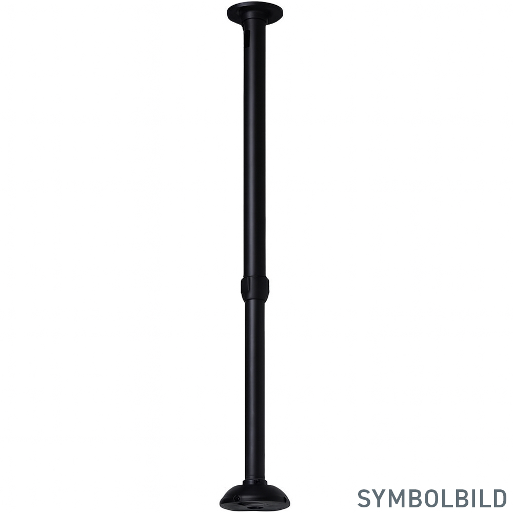 Stangenhalterung Ø 38-45 mm, Länge 600-1200 mm, schwarz