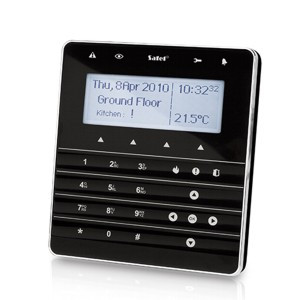 Satel Integra Bedienteil, Sensor-Touch-Tastatur, schwarz-weiß, INT-KSG-BSB