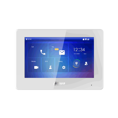 Dahua Touch-Screen-Monitor 7", IP-WLAN, 2-Draht,, weiß, DHI-VTH5422HW-W